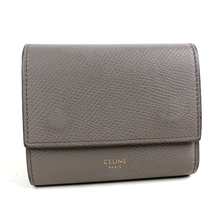 楽天市場】セリーヌ 三つ折り財布 ミニ財布 グレージュ CELINE  