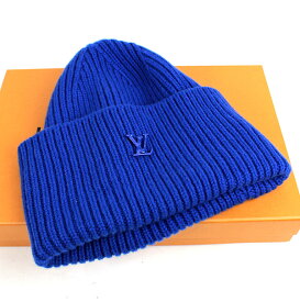 ルイヴィトン 帽子　ニット帽　M77957 ボネ ビーニ・LVアヘッド ブルー　青　カシミア100％　新品同様　美品　LV　r406　【中古】