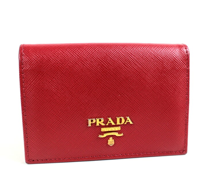 楽天市場】プラダ 名刺入れ カードケース カード入れ レッド 赤 PRADA  