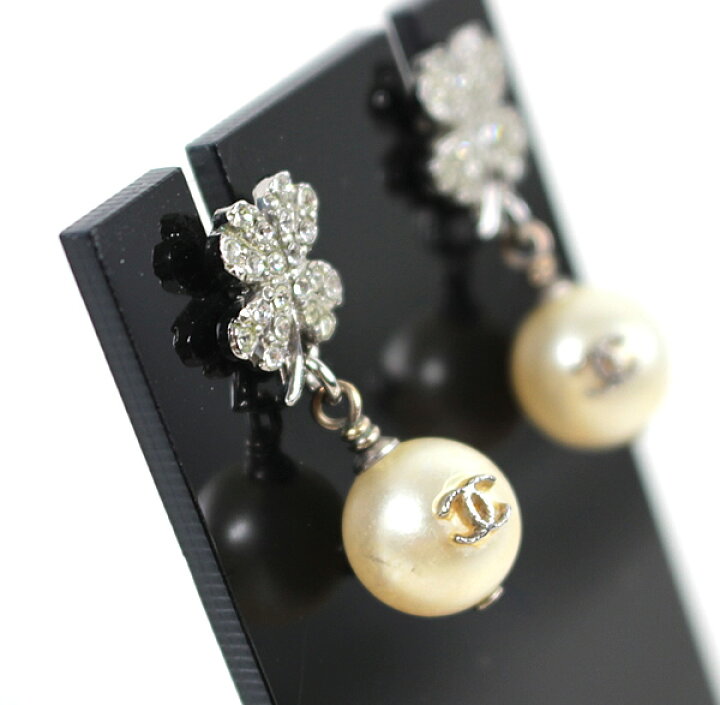 楽天市場】シャネル ピアス ココマーク シルバー フェイクパール  