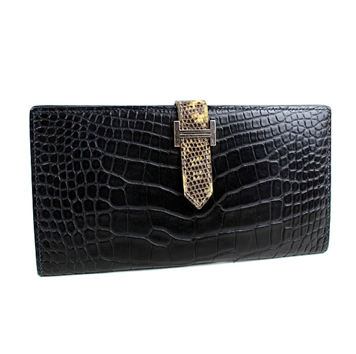 楽天市場】エルメス 長財布 ベアンクラシック アリゲーター×リザード  