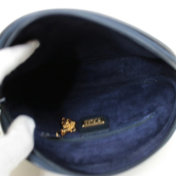 楽天市場】グッチ ショルダーバッグ GUCCI ポシェット 紺 ネイビー  