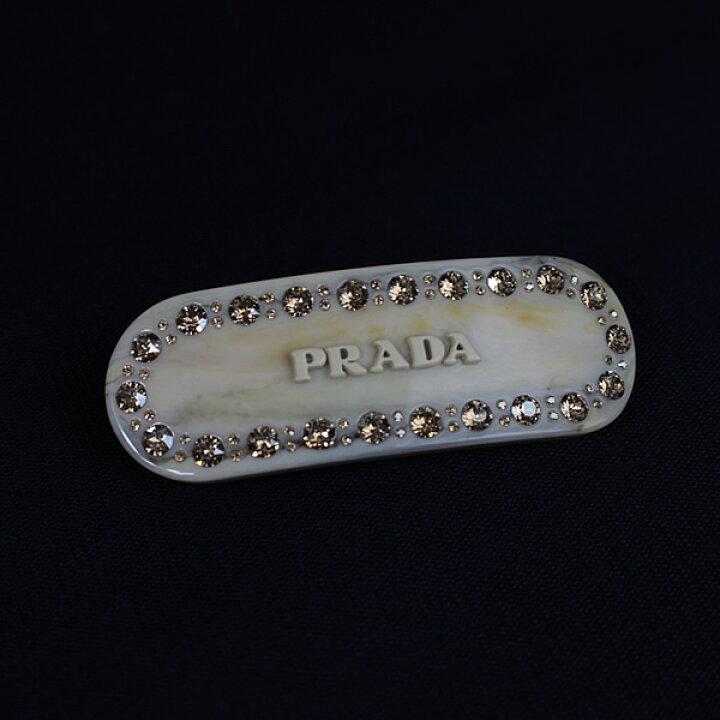 楽天市場】プラダ バレッタ ヘアピン ヘアアクセサリー PRADA 美品  