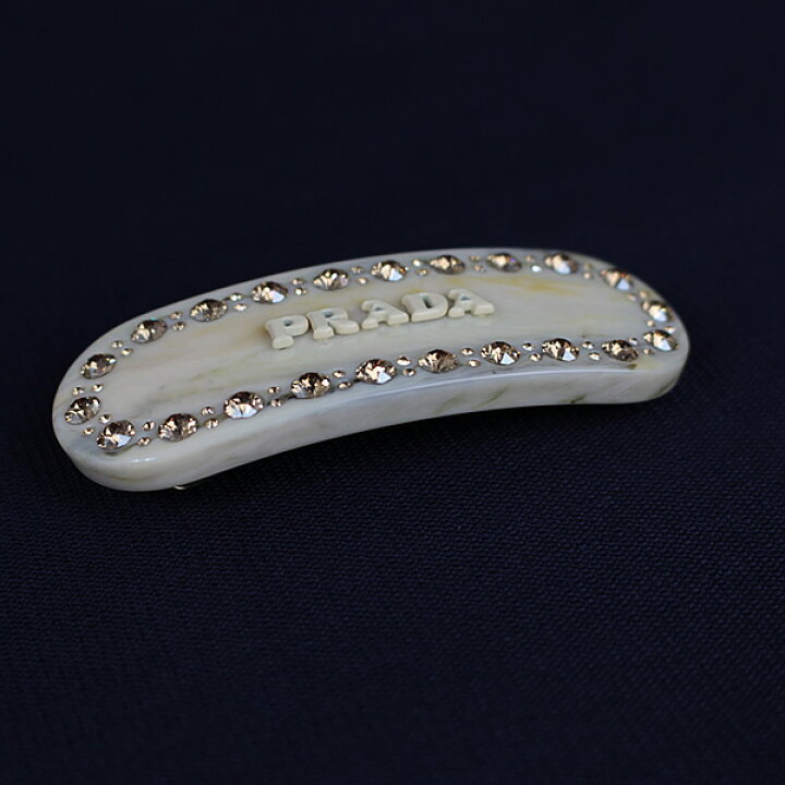 楽天市場】プラダ バレッタ ヘアピン ヘアアクセサリー PRADA 美品  