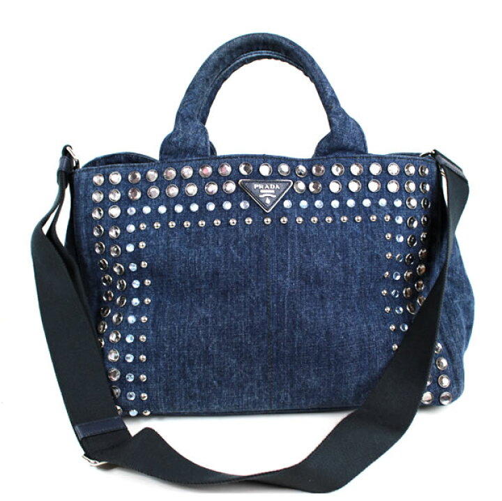 楽天市場】プラダ トートバッグ ハンドバッグ デニム PRADA カナパ  