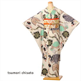 【レンタル】tsumori chisato ツモリチサト 振袖レンタルフルセット8SACB-83 振袖 レンタル 成人式レンタル 成人式 1月 貸衣装 振袖レンタル 着物レンタル 女優パッチ オフホワイト 150cm〜168cm位まで 足袋プレゼント 往復送料無料