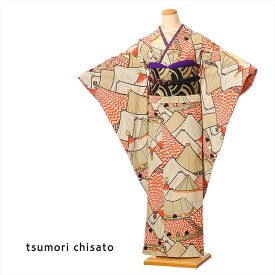 【レンタル】 振袖 レンタル フルセット ツモリチサト tsumori chisato 着物レンタル レンタル着物 レトロモダン テント 赤 卒業式 結婚式 ゲスト 2月〜12月上旬 150cm〜168cm位まで 足袋プレゼント 往復送料無料 8ACB84