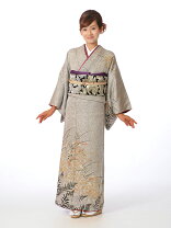 楽天市場】訪問着 グレー（着物セット｜和服）：レディース 