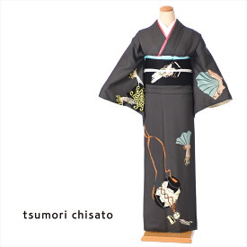 【レンタル】 ツモリチサト tsumori chisato 訪問着 レンタル 着物レンタル レンタル着物 着物 正絹 レンタル訪問着 お呼ばれレンタル 結婚式 パーティ 入学式 七五三 濃灰 女優 正絹訪問着レンタルフルセット8AD319 150cm～170cm位まで 足袋プレゼント