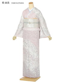 【レンタル】 桂由美 YUMI KATSURA 訪問着 レンタル フルセット レンタル訪問着 着物レンタル レンタル着物 正絹 くすみピンク 金彩 小桜 桂 由美 150cm～170cm位まで 足袋プレゼント 8AD680