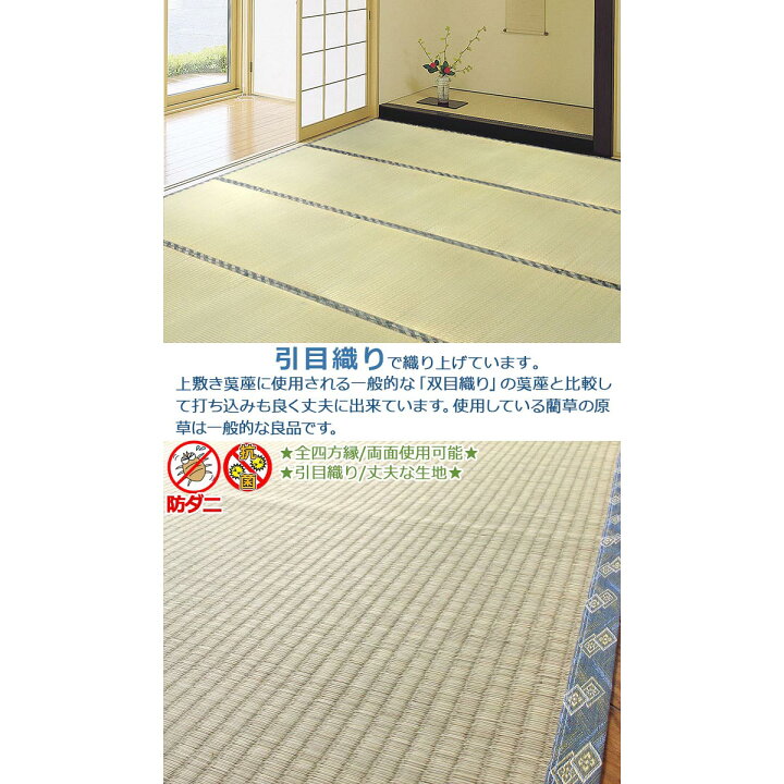 楽天市場】い草 カーペット ござ 6畳 261×352cm 上敷き オーダー可 防 