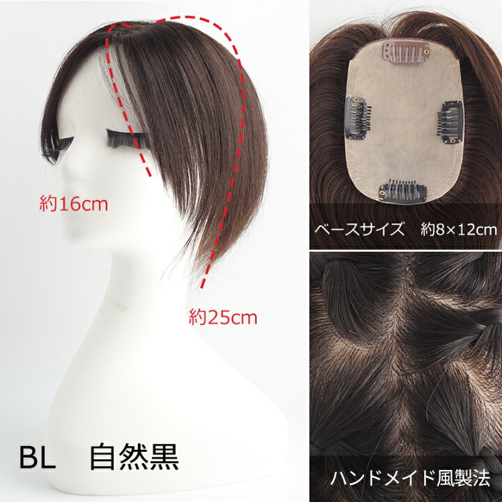 楽天市場】全国カット/返品OK【中大面積 8×12cm】 艶髪 自然 通気性 