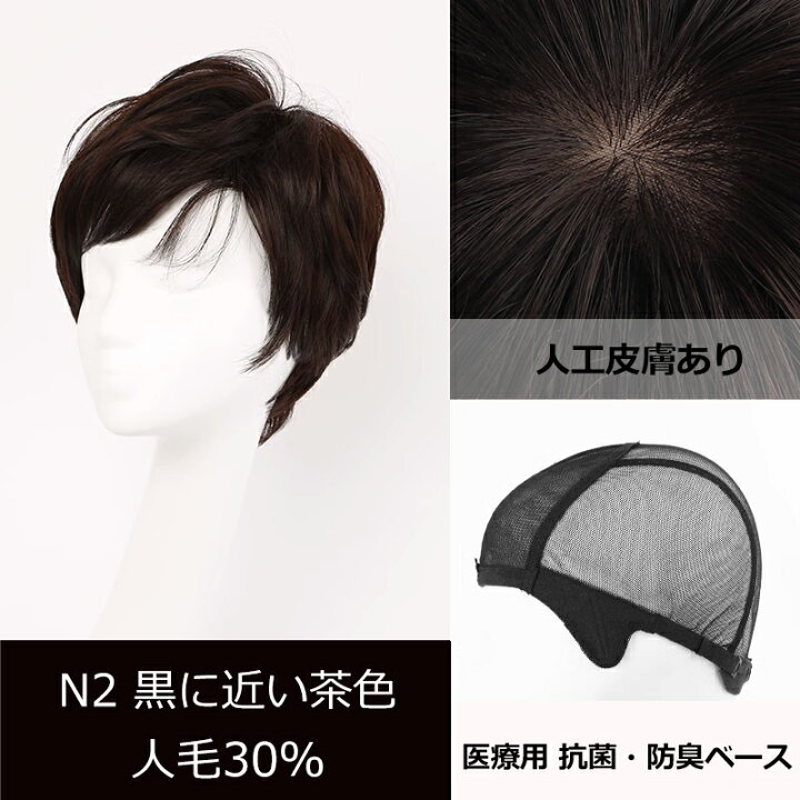 楽天市場】【返品交換OK！送料無料】医療用 人毛ウィッグ フルウィッグ 