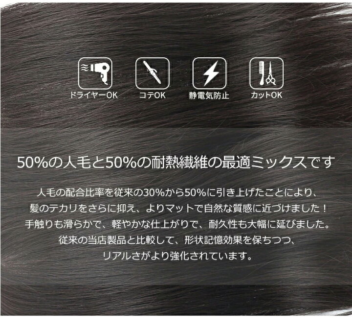 楽天市場】【返品交換OK！送料無料】人毛 フルウィッグ スイート 