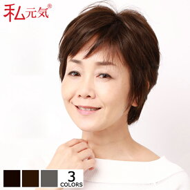 医療用ウィッグ 人毛 【全国試着・返品交換OK】JIS規格適合 フルウィッグ ウィッグ ドライレイヤーショート【楽天ランキング1位】ショート 白髪 女性 かつら ミセス 通気性 手植え 抗がん剤治療 フルウィッグ 自然 ナチュラル 大人 ふんわり ボリューム 私元気 S002