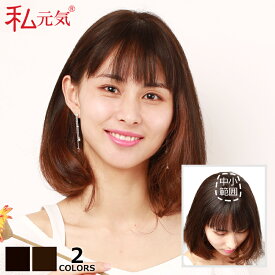 全国カット/返品OK【中小面積 7×10cm】自然 パッツン前髪 人毛 総手植え 部分ウィッグ ポイントウィッグ 25cm 白髪かくし つけ毛 トップカバー 女性 レディース つむじ付き リアル ナチュラル 白髪隠し 白髪カバー ふんわり 薄毛対策 BHABDS710/812/914