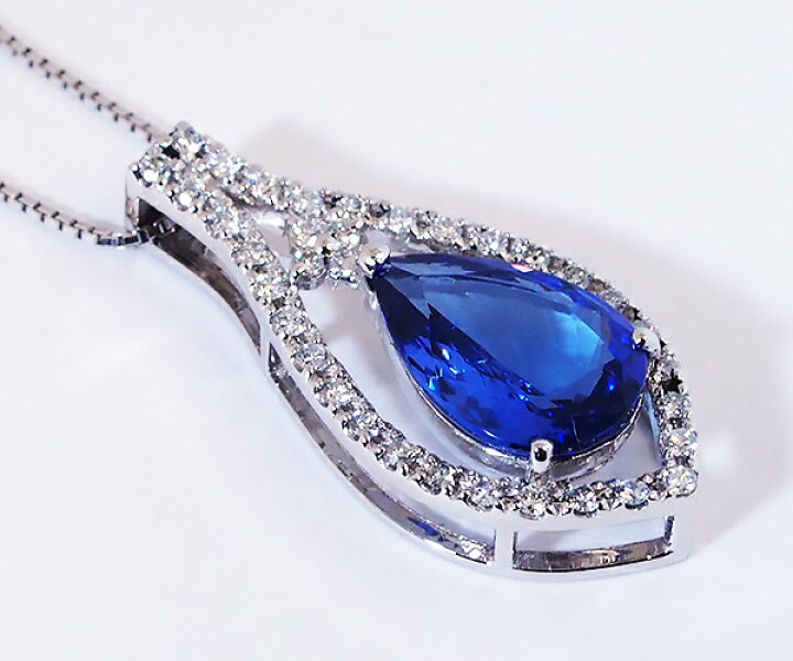 楽天市場】【中古】2.64ct タンザナイト ダイヤモンド ネックレス 