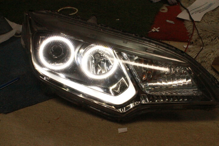 楽天市場 ホンダ フィット Gk 前期 Ledヘッドライト用 イカリング Smd Led 6000k エンジェルアイ ２万台以上の販売実績 配線キット マニュアル付属 デイライト アイライン イカリングショップ