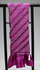 振袖用正絹総絞り帯揚げ 四つ巻き・貝絞り T7532 クリックポスト発送 送料無料