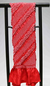 振袖用正絹総絞り帯揚げ 四つ巻き・貝絞り T7533 クリックポスト発送 送料無料