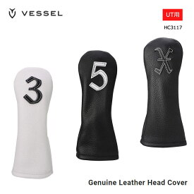 ベゼルゴルフ ジェニュイン レザーヘッドカバー HC3117 ユーティリティ用 UT用VESSEL Genuine Leather Head Cover 2023年継続モデル