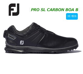 フットジョイ メンズ ゴルフシューズ スパイクレス 53092プロ/エスエル カーボン ボアFJ FOOTJOY PRO/SL CARBON Boa幅：W (3E標準) ブラック 2023年継続モデル