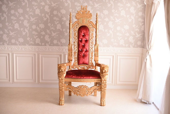 楽天市場】チェア ソファ 1人掛け ゴールド 王様の椅子 幅91.5cm