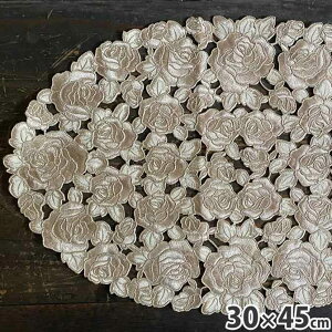m匈ZN[|968~OFFn [X e[uZ^[ 30×45cm I[GuC_[ S[hx[W all embroidery goldbeige e[uZ^[ ȉ~ [Xz [Xn R[hhJ [