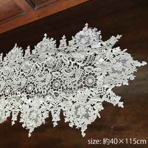 �y1,760�~OFF�N�[�|����12/25�܂Łz Fee blanche�t�B�u�����V�F �e�[�u���Z���^�[ 40×115cmOV �y���R�R�� Rococo �A���e�B�[�N�� ���[���s�A�� �N���V�b�N �G���K���g ���[�X �t�@�u���b�N �C���e���A