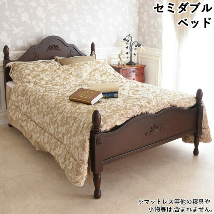 楽天市場】△8月末入荷予定△ ベッド セミダブルベッド アンティーク 