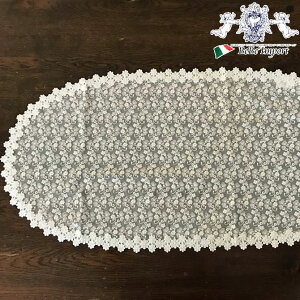 �y1,100�~OFF�N�[�|����12/25�܂Łz ���[���s�A�� COTTON TULLE �e�[�u���Z���^�[ 40×90 �A���e�B�[�N�� �N���V�b�N �G���K���g �t�����`�V�b�N �e�[�u���E�F�A �C���e���A�G�� ���� �t�@�u���b�N 