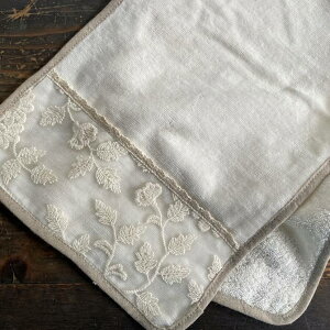 【クーポンで10%OFF★ハロウィンSALE】 レース フェイスタオル レース布 コットンリネン 柔らかいポリエステル レース刺繍 チュールレース Cotton Flower コットンフラワー J3 フェイスタオル エレ