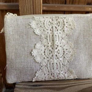 【クーポンで10%OFF★ハロウィンSALE】 レース ポーチ レース布 レース生地 12×18cm レース刺繍 北欧 柔らかい 素朴 amical アミカル A1 フラットポーチ ヨーロピアン おしゃれ エレガント かわいい