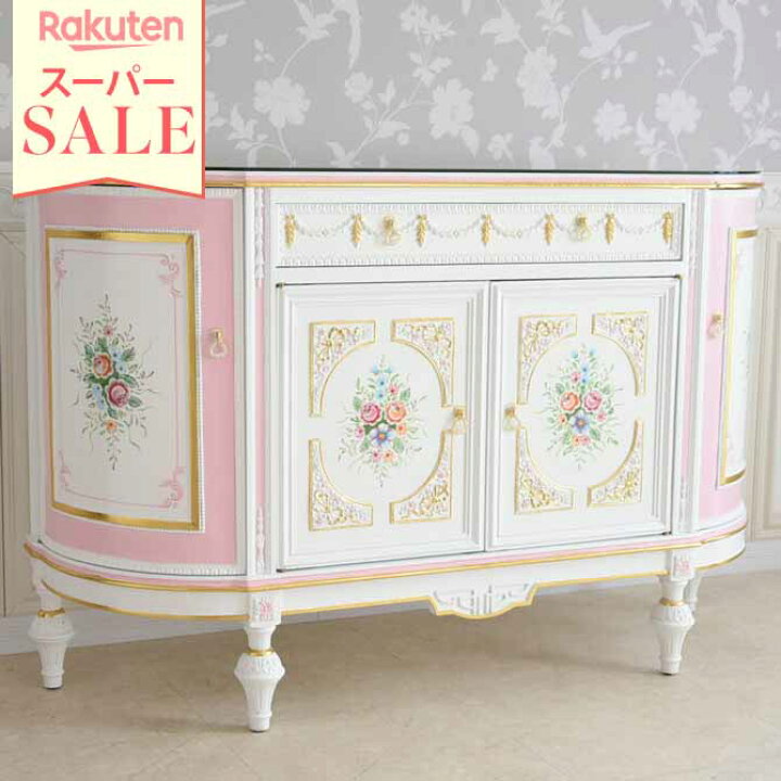 楽天市場】＼スーパーセール／☆52%OFF☆ サイドボード ロココ 調 