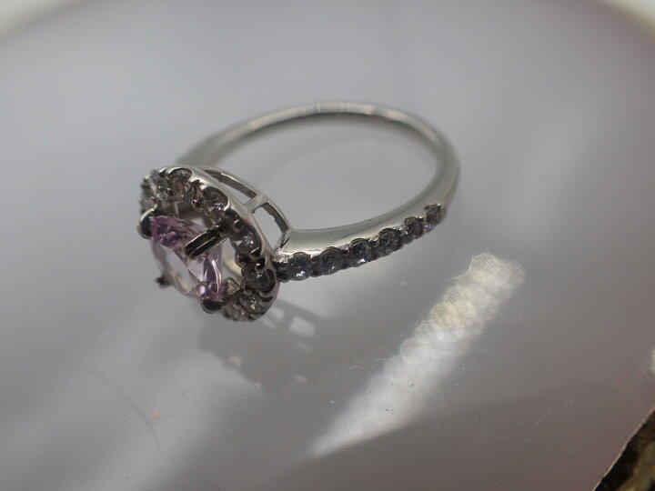 楽天市場】プラチナ ダイヤモンドリング モルガナイト 0.12ct : ヨシ 