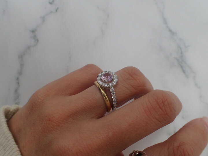 楽天市場】プラチナ ダイヤモンドリング モルガナイト 0.12ct : ヨシ 