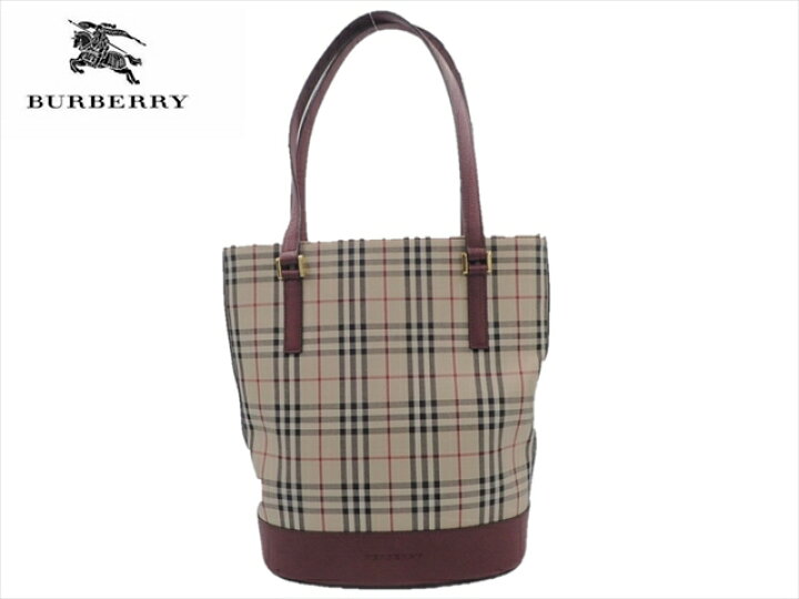楽天市場】【中古】 BURBERRY バーバリー バケツ型 トートバッグ  