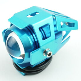 プロジェクターライト LED フォグライト CREE U5 青 ブルー 魚眼レンズ バイク [TZR250R TTR DT トリッカー セロー ブロンコ WR GN125 ボルティ DR250 RMX250S DRZ400SM ジェベル グラストラッカー ST250E 250SB KSR KDX220 250TR Dトラッカー KLX250 スズキ カワサキ]