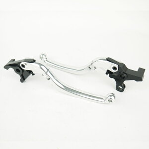 ビレットレバー 可倒式 アルミ製 シルバー GPZ900R ゼファー1100 ZRX1100 ZRX1200R ZZR1100 ZX9R スムース ツーリング バイク オートバイ