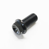 64チタンボルト M10 × 20mm P1.25 細目 フランジボルト ブラック 黒 Ti-6Al-4V 64チタン合金