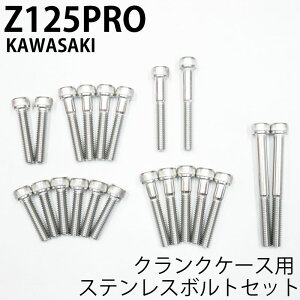 Z125PRO �N�����N�P�[�X�p �X�e�����X�{���g�Z�b�g �G���W���J�o�[�{���g SUS304���� �o�C�N �I�[�g�o�C �J�X�^�� �p�[�c