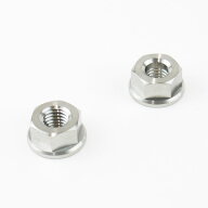 チタンナット 六角フランジナット M8 P1.25 13mmソケット 2個セット 焼き色なし 64チタン合金 Ti - 6Al -…