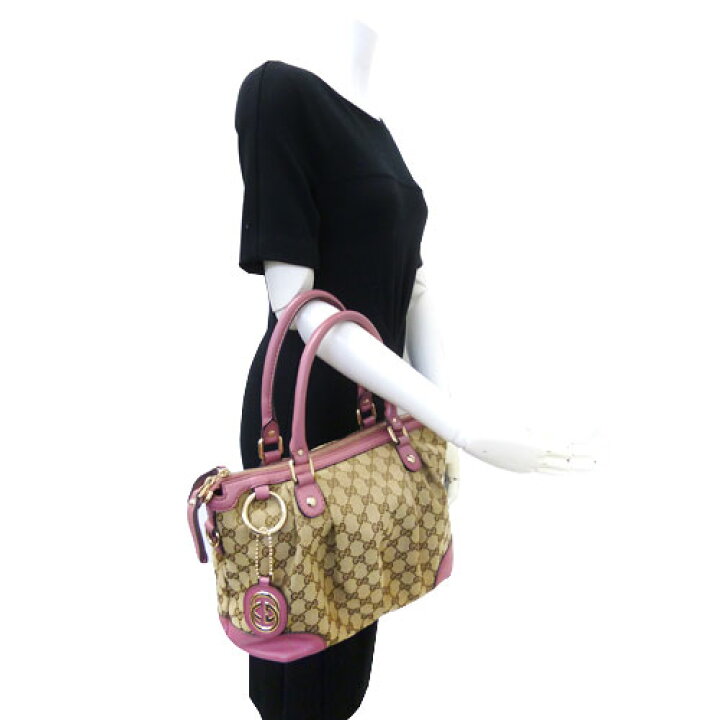 楽天市場】【GUCCI グッチ】美品 スーキー GGキャンバス 2WAY 