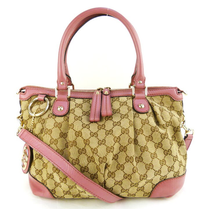 楽天市場】【GUCCI グッチ】美品 スーキー GGキャンバス 2WAY 