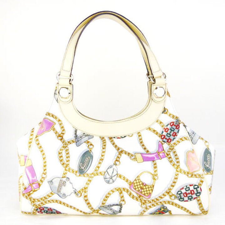 楽天市場】【GUCCI グッチ】美品 154982 トートバッグ チェーン柄 