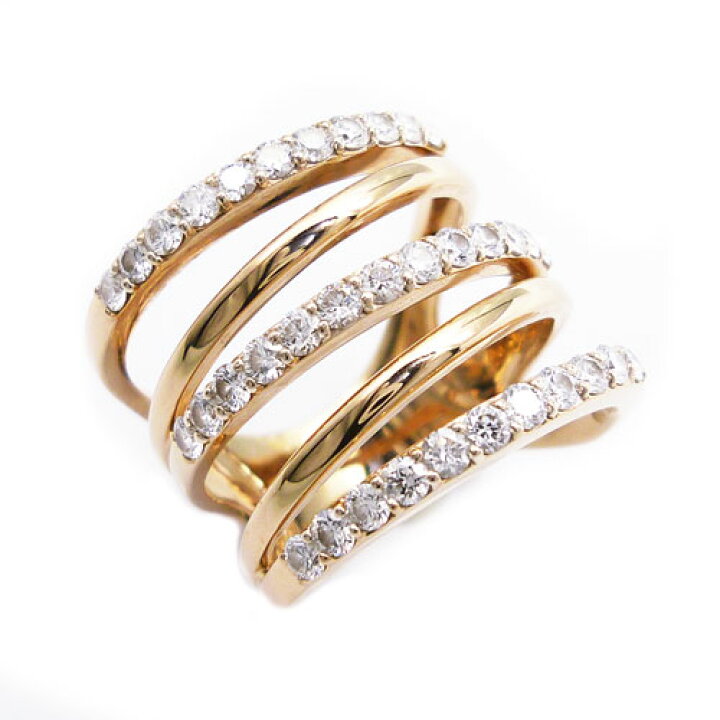 楽天市場】【美品】K18 ダイヤ リング 14号 ダイヤ 1.00ct スパイラル 