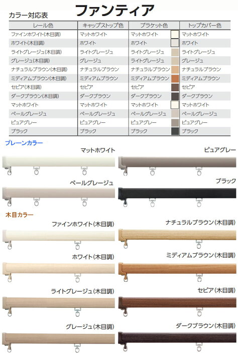楽天市場】タチカワブラインド製 カーテンレール/ファンティア・ファン 