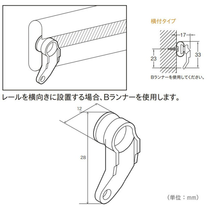 楽天市場】トーソー/TOSO製 カーテンレールC型レール用/Bランナー（1 