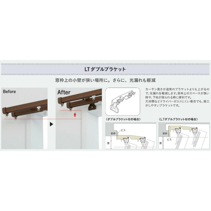 楽天市場】TOSO/トーソー製 カーテンレールエリート用LTダブル 