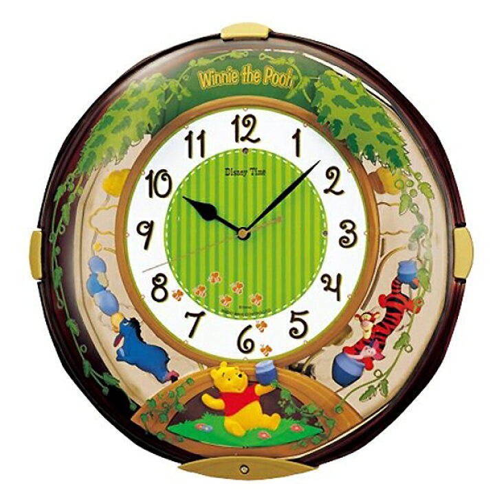 オンラインショップ】 くまのプーさん 木製 置時計 ディズニー 3連時計